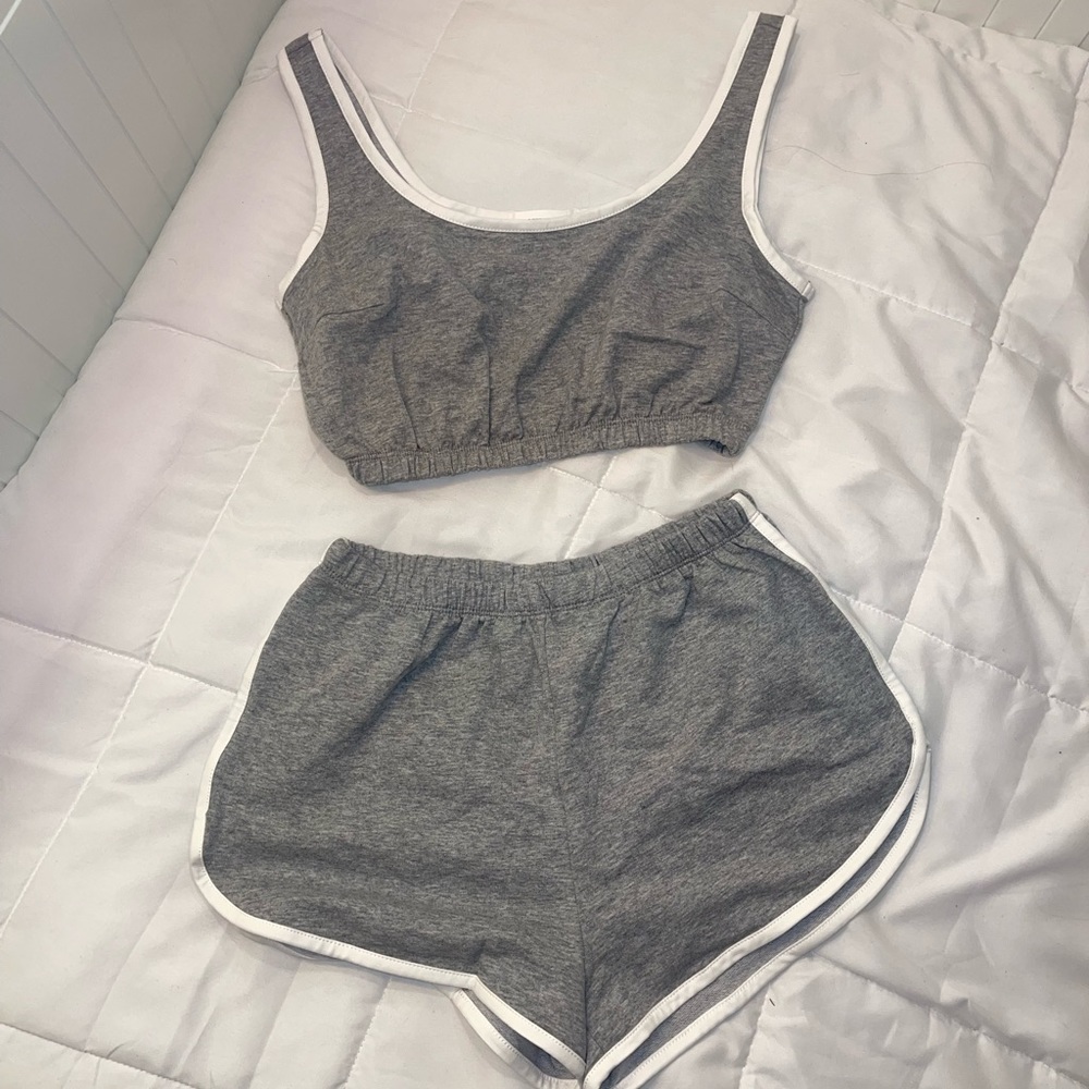 two piece grey set